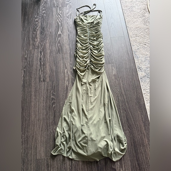 Windsor Jae Formal Mesh Ruched Mermaid Long Dress small - Picture 9 of 9